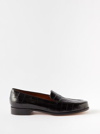 Emme Parsons + Danielle Croc-Effect Leather Loafers