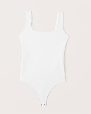 Abercrombie and Fitch + Cotton Seamless Fabric Tank Bodysuit