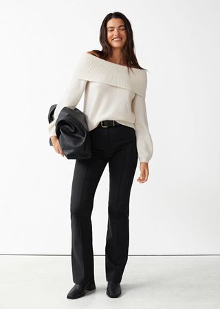 & Other Stories + Off-Shoulder Chunky Wool Sweater