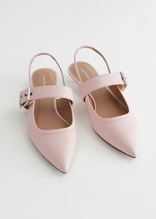 & Other Stories + Slingback Leather Ballerinas