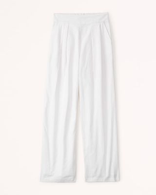 Abercrombie & Fitch + Linen-Blend Ultra Wide-Leg Pant