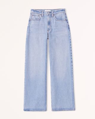 Abercrombie & Fitch + Mid Rise Ultra Wide Leg Jean