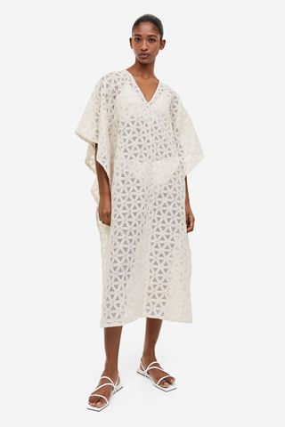 H&M + Lace-Knit Kaftan Dress
