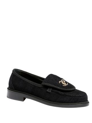 Chanel + Corduroy Loafers