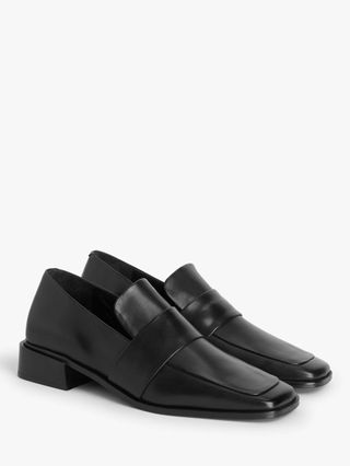 Kin + Faye Leather Square Toe Dressy Loafers