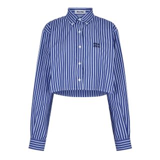 Miu Miu + Striped Poplin Shirt