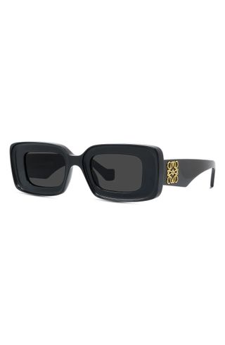 Loewe + Chunky Anagram 46mm Rectangular Sunglasses
