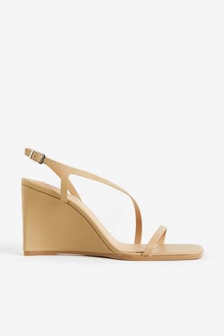 H&M + Wedge-Heeled Leather Sandals