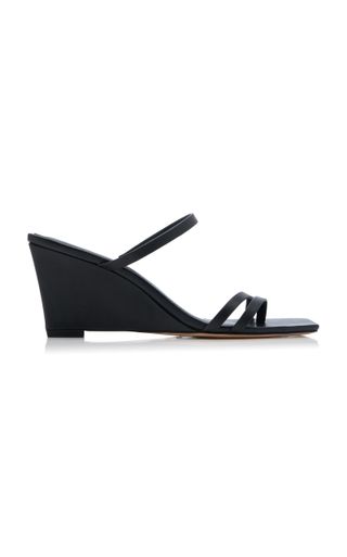 St. Agni + Leather Wedge Sandals