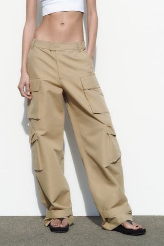 Zara + Tabbed Cargo Pants