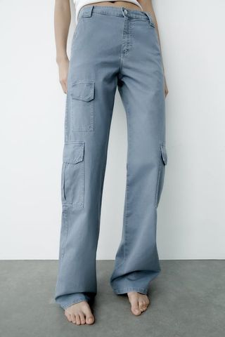 Zara + TRF Wide Leg Cargo Pants