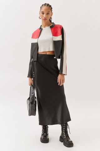 Urban Outfitters + UO Winona Satin Maxi Skirt