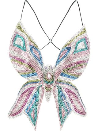 Area + embellished butterfly-shaped top