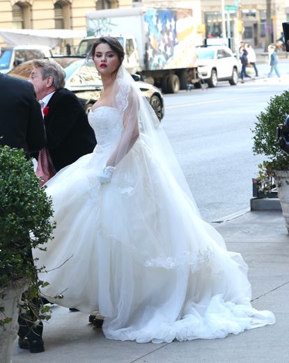 Selena Gomez Wore a Wedding Dress in NYC | Who What Wear