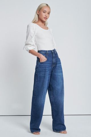 7 For All Mankind + Easy Lo Slouchy Wide Leg in Rothwell