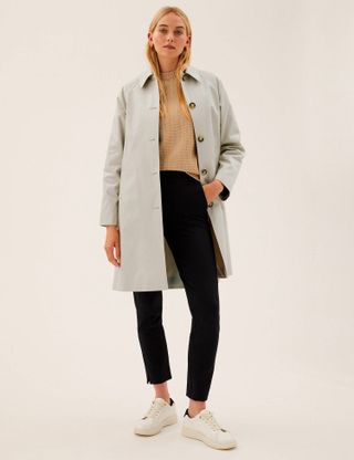 M&S Collection + Cotton Rich Stormwear™ Car Coat