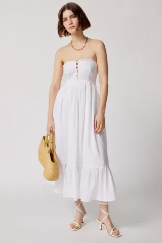 Urban Outfitters + Robyn Strapless Midi Dress