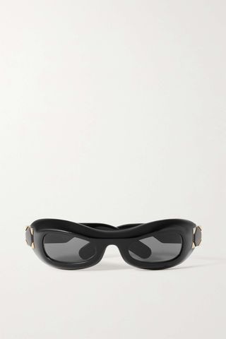 Dior Eyewear + Lady Oval-Frame Acetate Sunglasses