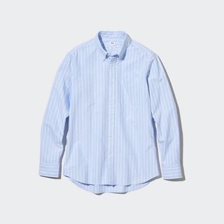 Uniqlo + Oxford Striped Slim-Fit Long-Sleeve Shirt