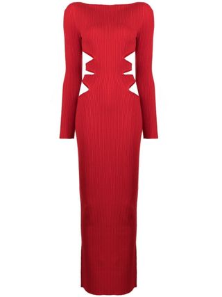 Victor Glemaud + Cut-out Long-Sleeve Gown