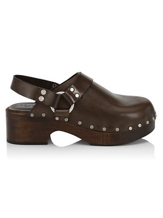 Re/Done + 70s Studded Leather Slingback Clogs