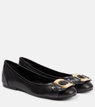 See by Chloé + Chany Leather Ballet Flats