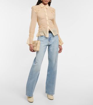 7 for All Mankind + Tess Trouser High-Rise Straight Jeans