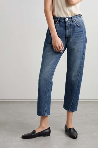 Toteme + High-Rise Straight-Leg Organic Jeans