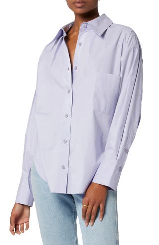 Equipment + Sergine Pleat Sleeve Button-Up Shirt