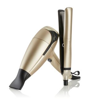 GHD Hair + Platinum+ & Helios Deluxe Gift Set in Champagne Gold