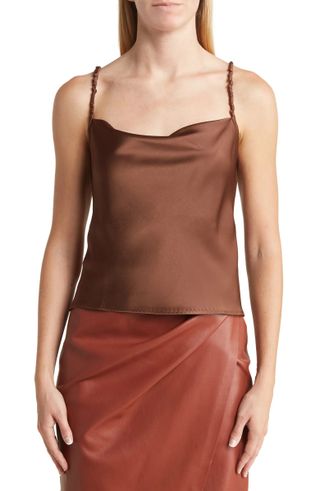 Nanushka + Abby Satin Cropped Cami