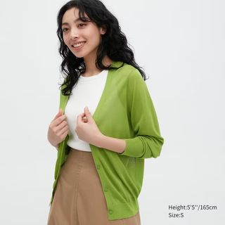 Uniqlo + Light V-Neck Long-Sleeve Cardigan