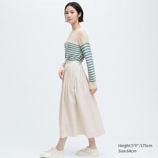 Uniqlo + Linen Cotton Gather Skirt