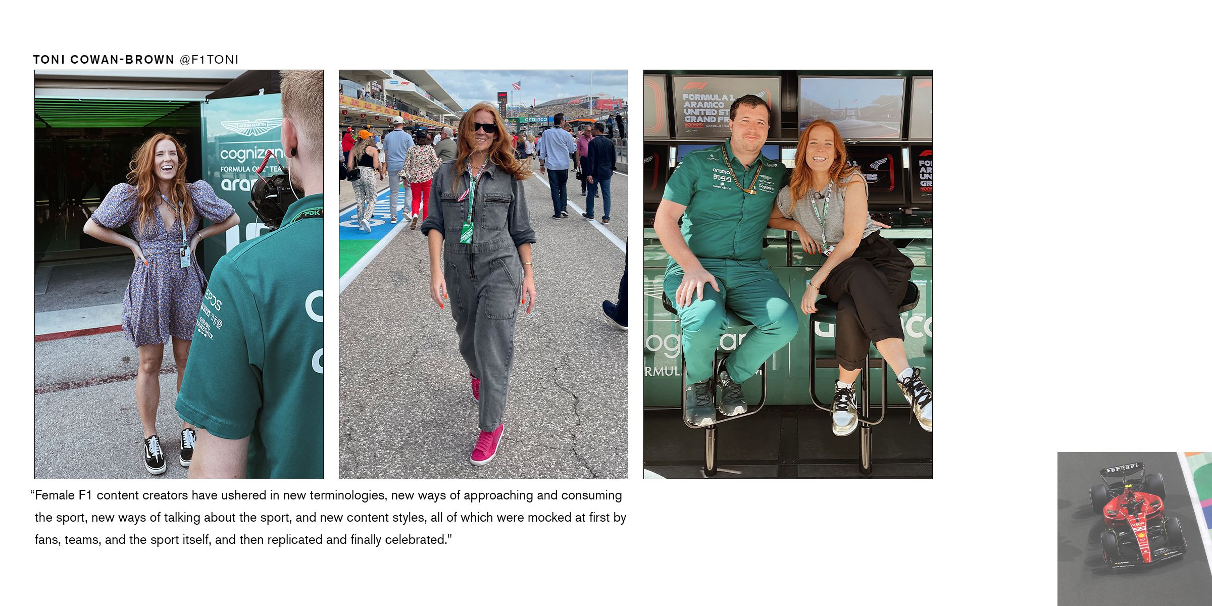 The Female Content Creators Ushering In a New Era of F1 | Who What Wear