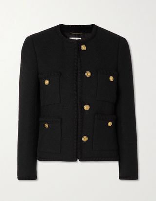 Saint Laurent + Wool-Tweed Jacket