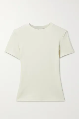 Skims + Stretch-Cotton Jersey T-Shirt - Bone