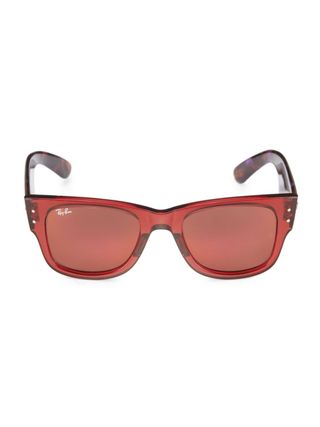 Ray-Ban + Rb0840 51mm Wayfarer Sunglasses in Transparent Pink
