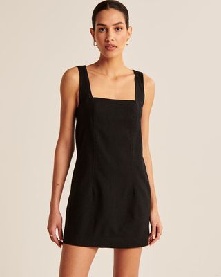 Abercrombie + Linen-Blend Wide Strap Mini Dress