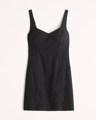 Abercrombie + Corset Seamed Linen-Blend Mini Dress