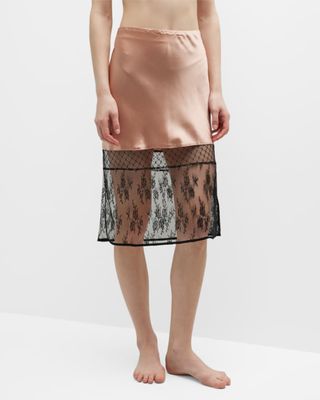 Sleeping With Jacques + Francine Silk Lace Skirt