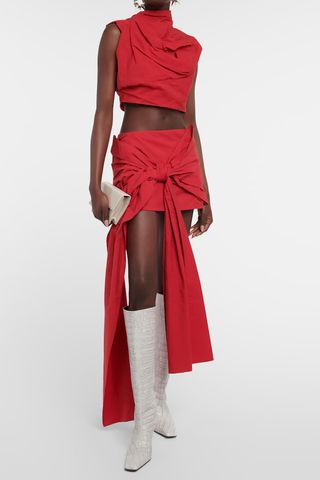 Acne Studios + Bow-Embellished Mini Skirt