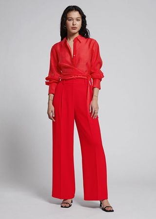 
Other Stories + Wide Tailored Press Crease Trousers