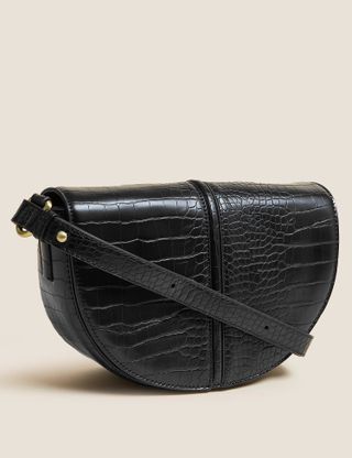 M&S Collection + Faux Leather Crossbody Bag