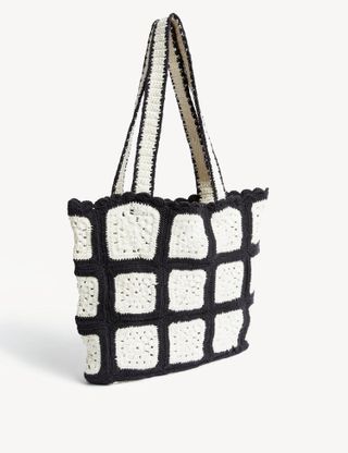 M&S Collection + Pure Cotton Crochet Shopper