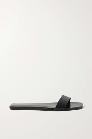 The Row + Chocolate Leather Slides