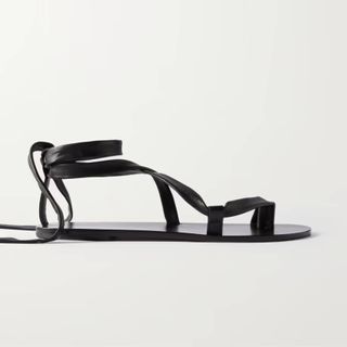 The Row + Nora Lace-Up Leather Sandals