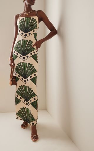 Johanna Ortiz + Era of Palms Printed Silk Maxi Dress