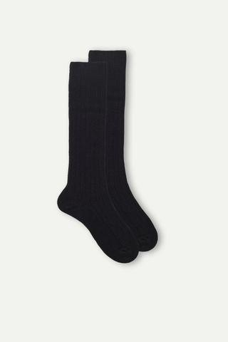 Intimissimi + Long Ribbed Socks in Cashmere and Wool