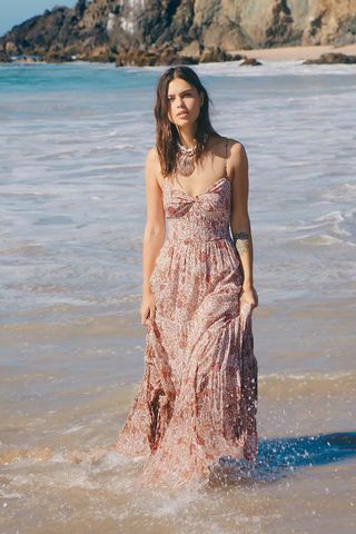Free People + Sundrenched Printed Maxi Dress
