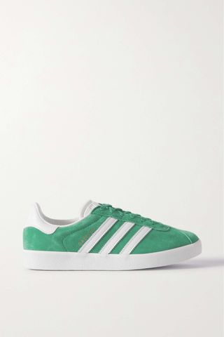 Adidas Originals + Gazelle 85 Leather-Trimmed Suede Sneakers